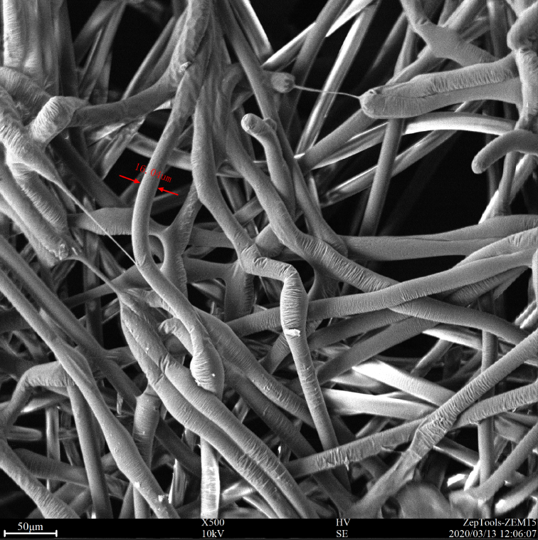 掃描電鏡下的三無(wú)口罩圖 掃描電鏡下的三無(wú)口罩圖