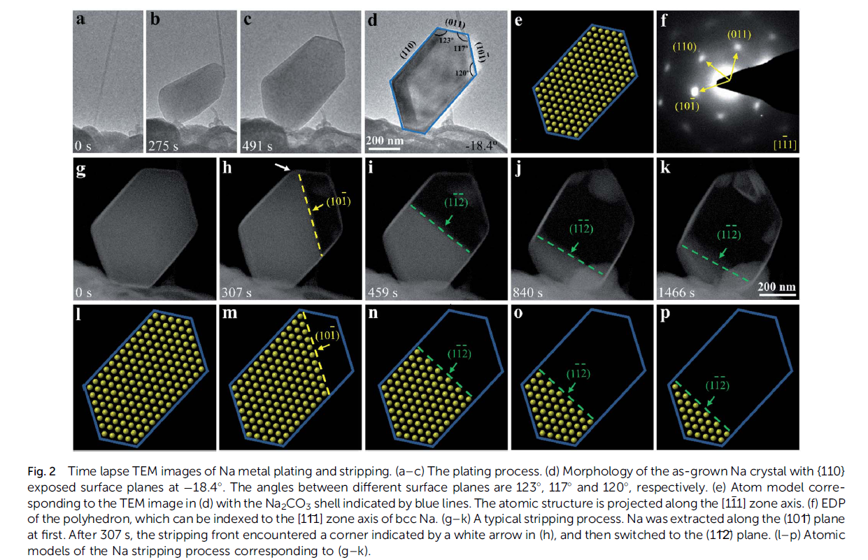 燕山大學(xué):鈉金屬沉積/剝離動(dòng)力學(xué)過程的原位觀察(圖3) 圖 原位充放電3.png